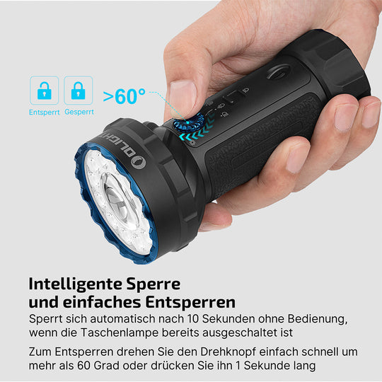 Olight® Marauder Mini 2 leistungsstarke LED Taschenlampe mit 10000 Lumen und 750 Metern Leuchtweite