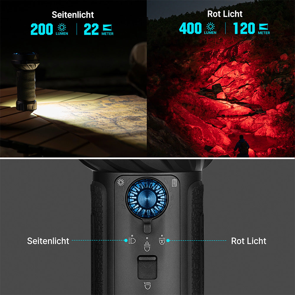 Olight® Marauder Mini 2 leistungsstarke LED Taschenlampe mit 10000 Lumen und 750 Metern Leuchtweite