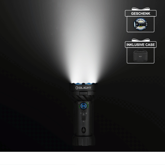 Olight® Marauder Mini 2 leistungsstarke LED Taschenlampe mit 10000 Lumen und 750 Metern Leuchtweite