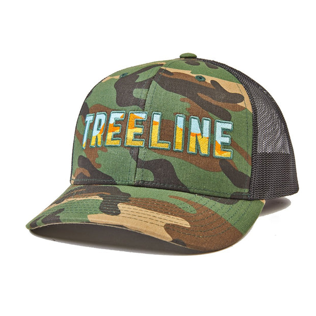 Treeline camo trucker cap