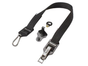 Fastening strap for storage boxes (lockable)